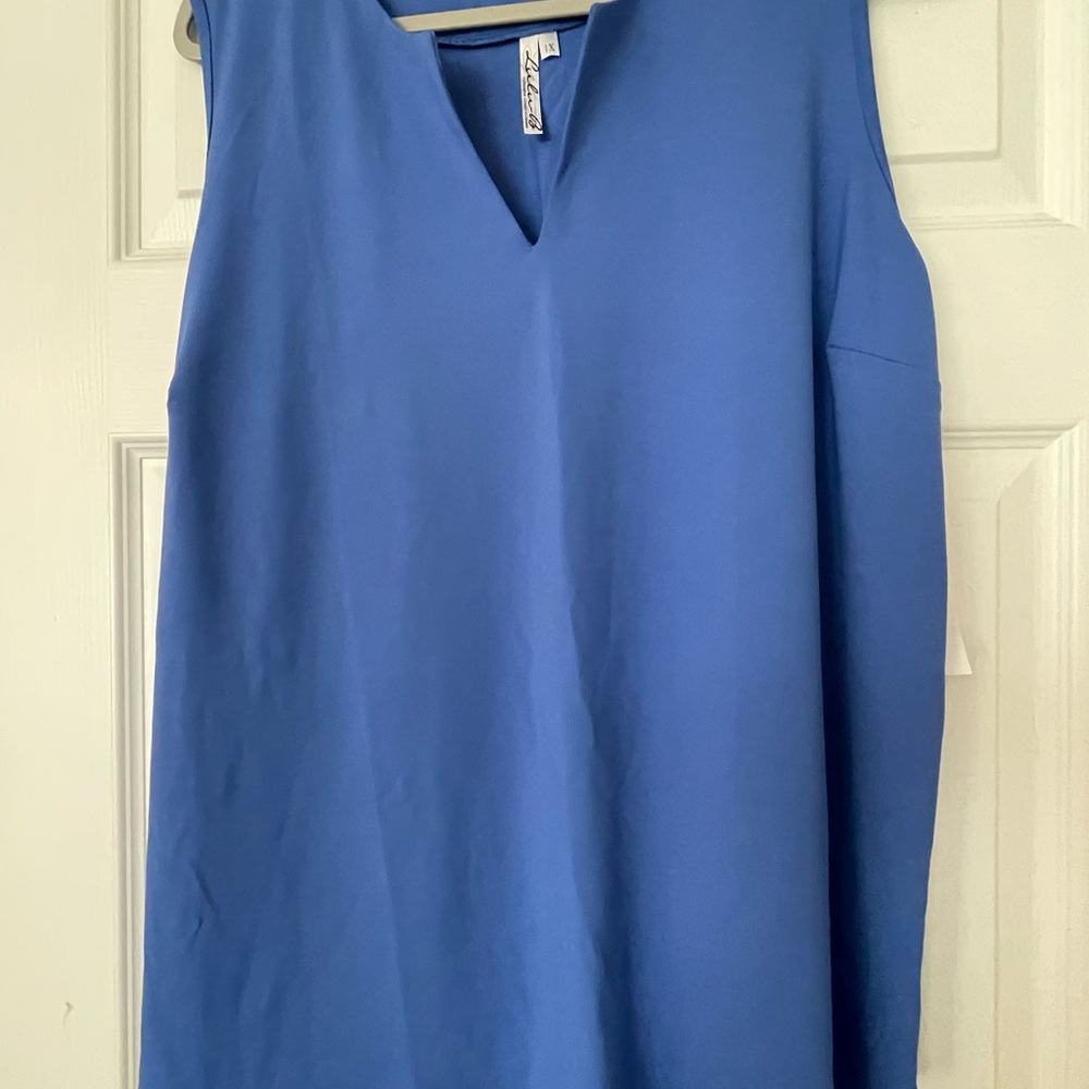 Lulu-b sleeveless top.  Size 1X.  New with tags blue